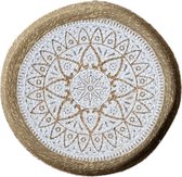 Boho Jute onderzetter - handgemaakt - Bohemian - diameter 50 cm