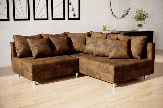 Canapé d'angle Denver mini avec pouf