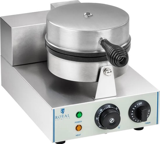 Royal Catering RCWM-1300-R - Wafelijzer - Teflon Coating - Ronde Wafels - Timer van Royal Catering — afbeelding 5