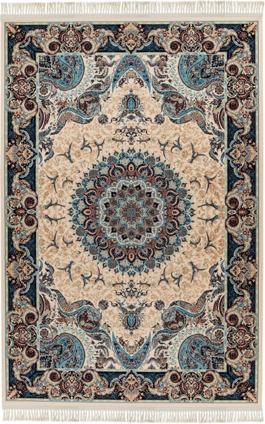 Lalee Oriental | Modern Vloerkleed Laagpolig | Cream | Tapijt | Karpet | Nieuwe Collectie 2024 | Hoogwaardige Kwaliteit | 80x300 cm