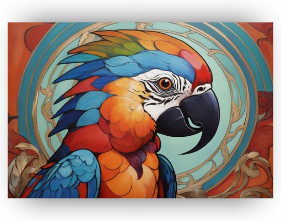 Papegaai poster - Vogel poster - Poster papegaai - Moderne poster ...