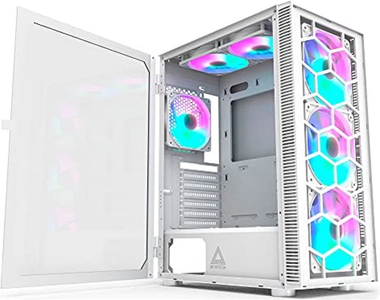 Boitier+Moyen+Tour+ATX+Montech+X3+Glass+RGB+avec+panneaux+vitr%C3%A9s+%28Blanc%29
