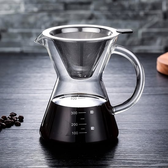 Porte-filtre à café pour verser sur - Café filtre à Coffee en verre  borosilicaté... | bol