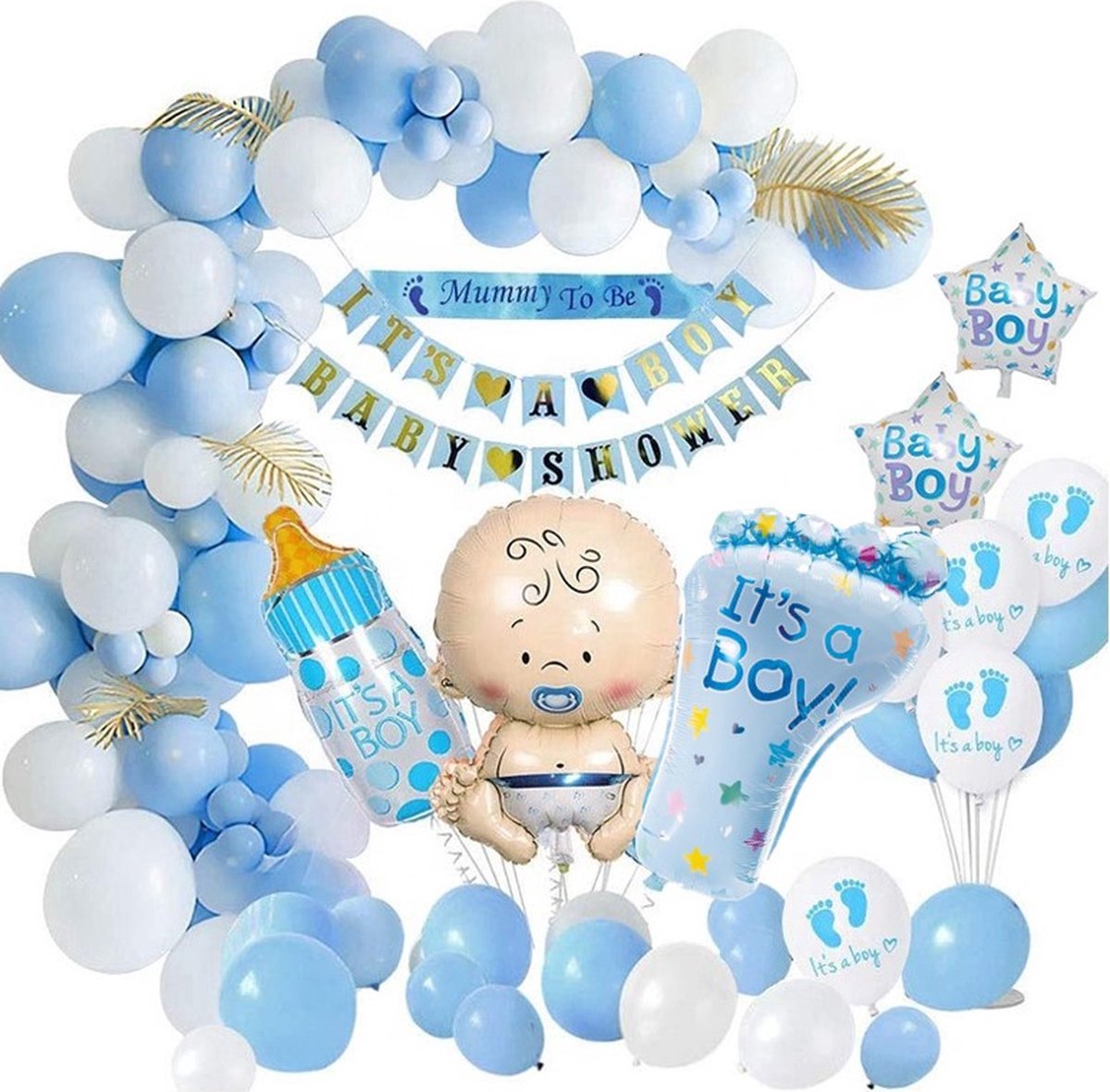FeestmetJoep® Babyshower jongen versiering - Babyshower decoratie