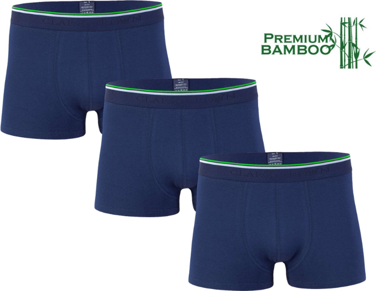 3 stuks Heren boxershort - Bamboe - Ondergoed - Marineblauw - Maat XL