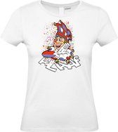 Dames t-shirt Alaaf | Carnavalskleding dames | Carnaval Kostuum | Foute Party | Wit Dames | maat M