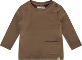 A Tiny Story baby t-shirt long sleeve Unisex T-shirt - coffee - Maat 62
