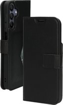 Mobiparts hoesje geschikt voor Samsung Galaxy A15 - Wallet/Boekhoesje - Eco Leer - Magneet Sluiting - Opberg vakken - Zwart