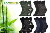 Bamboo - Bamboe Sokken Heren 43 46 - 12 Paar - Fashion - Lange Sokken - Kousen Heren Sokken - Anti Zweet - Duurzaam