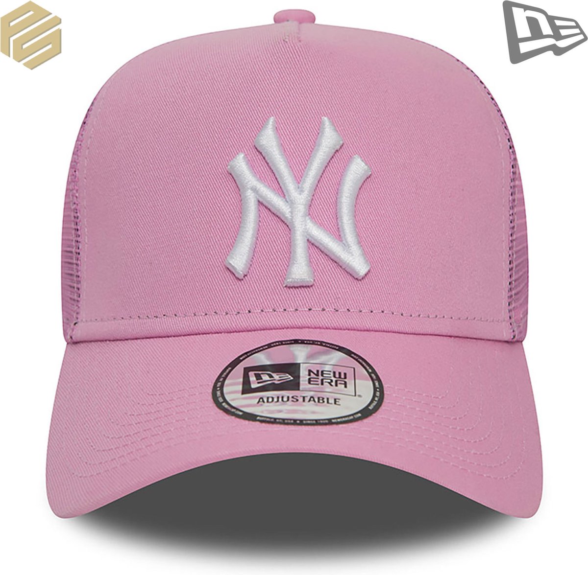 New York Yankees League Essential Pink Trucker Cap