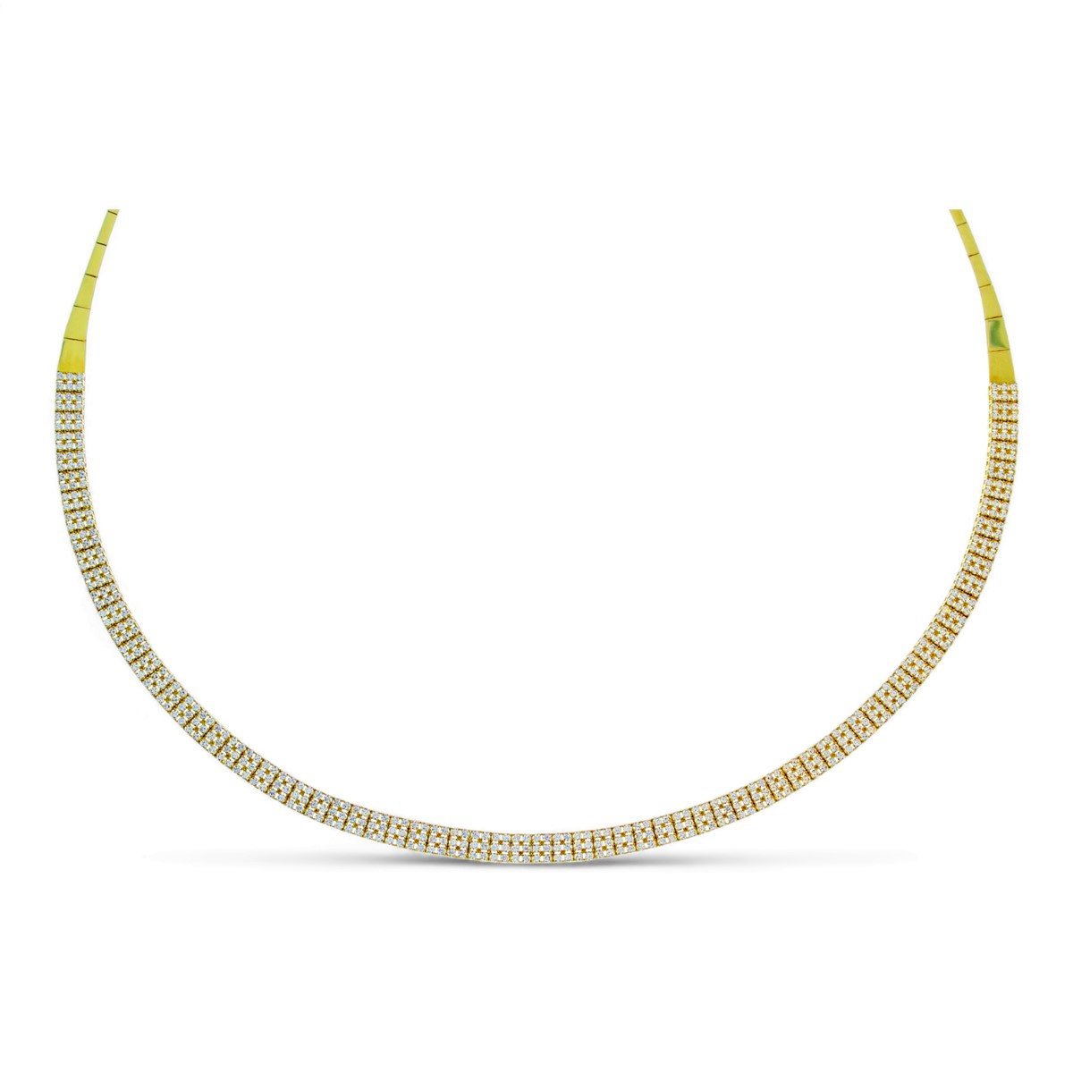 Gouden Collier 4 mm Zirkonia 14 karaats