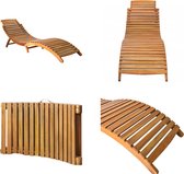vidaXL Chaise longue Bois d'acacia massif Marron - Chaise longue - Chaises longues - Chaise longue en bois - Chaises lounge en bois