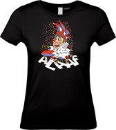 Dames t-shirt Alaaf | Carnavalskleding dames | Carnaval Kostuum | Foute Party | Zwart Dames | maat M