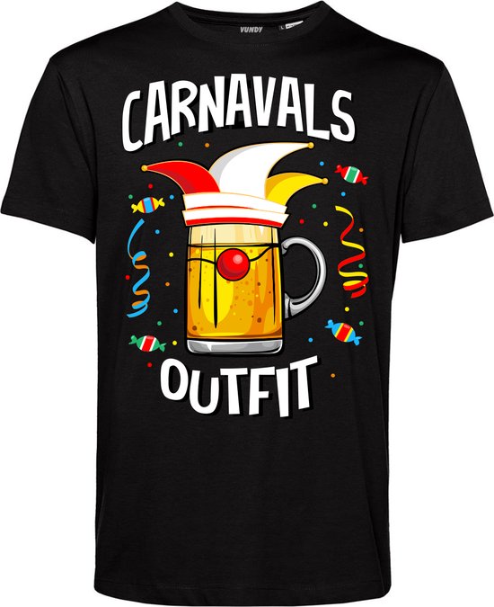 T-shirt kind Carnavals Outfit | Carnavalskleding kinderen | Carnaval Kostuum | Foute Party | Zwart | maat 80