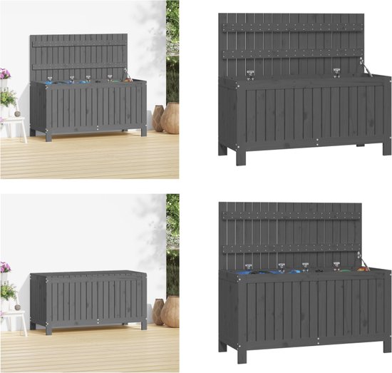 vidaXL Tuinbox Opslagbox Opbergbox Tuinopslag Tuinkist Box Kist Opbergkist Opslag Tuinopberging Berging Boxen Tuinboxen Poly Rattan Zwart