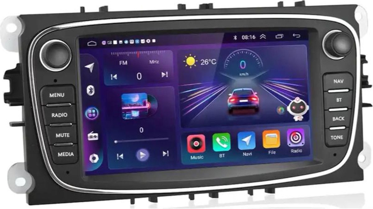 CarPlay Ford Transit Connect 2010-2013 Android 12 Navigatie En Multimediasysteem 2GB RAM 32GB ROM