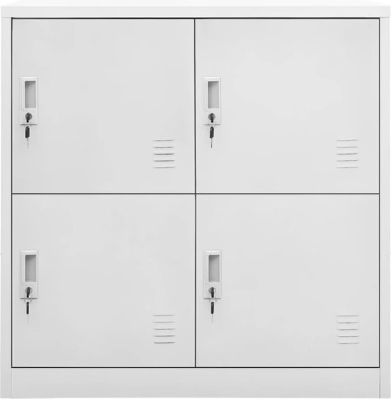 vidaXL Armoires à casiers 2 pcs 90x45x92-5 cm Acier Gris clair - Armoire de casier - Armoires à casiers - Armoire de casier - Armoires de Armoires