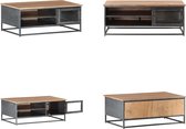 vidaXL Salontafel 90x50x35 cm massief acaciahout grijs - Salontafel - Salontafels - Koffie Tafel - Koffie Tafels