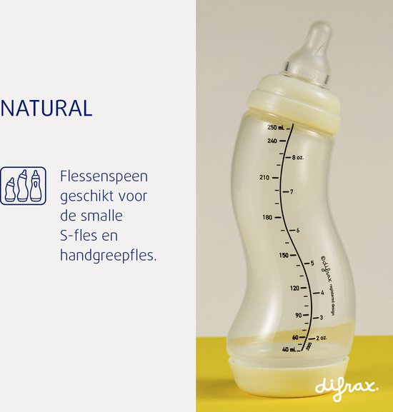 Difrax Flessenspeen Natural - Large - 4 stuks van Merkloos — afbeelding 3
