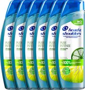 Bol.com Head & Shoulders Pure Intense Oil Control - Anti-roos Shampoo - Met Citrus - Voordeelverpakking 6 x 250 ml aanbieding