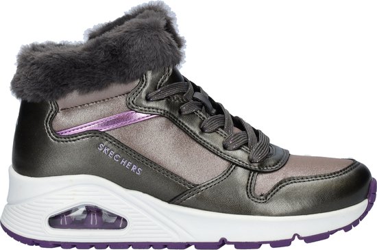 Skechers Uno - Cozy On Air Sneakers Hoog - zilver - Maat 38