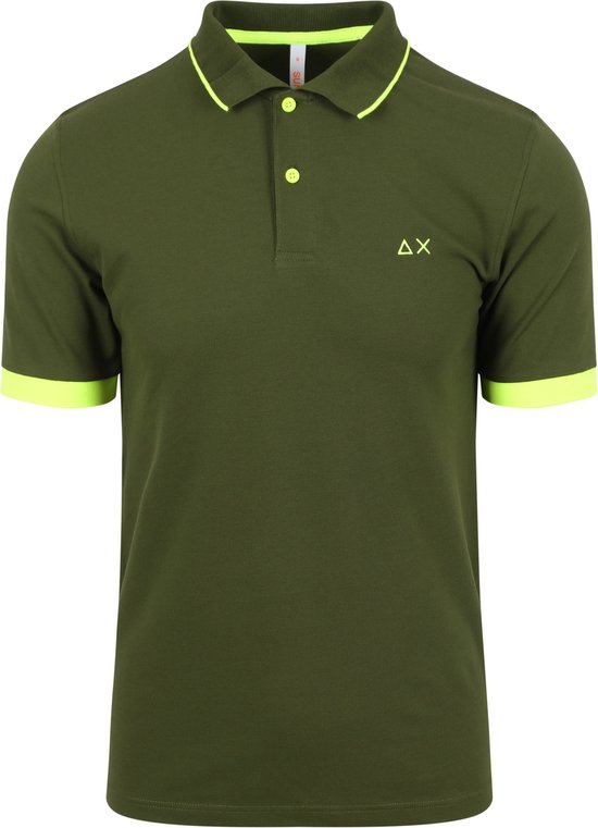 Sun68 - Poloshirt Small Stripe Groen - Modern-fit - Heren Poloshirt