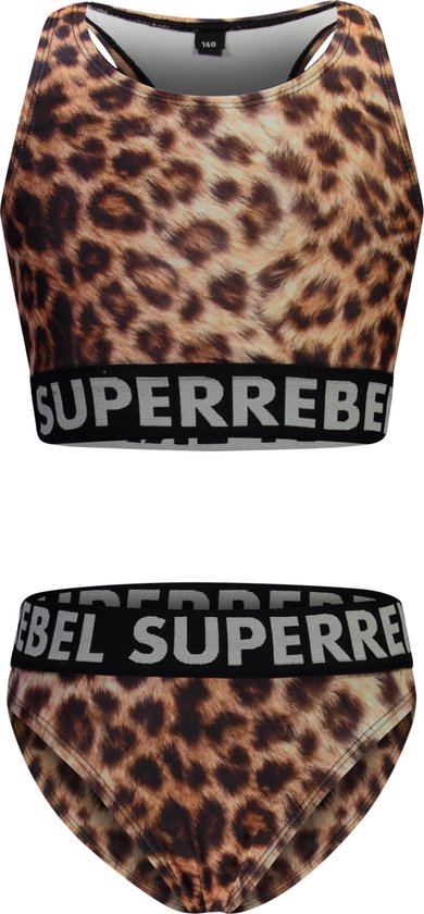 SuperRebel R401-5003 Meisjes Bikini - AO Leopard - Maat 14-164