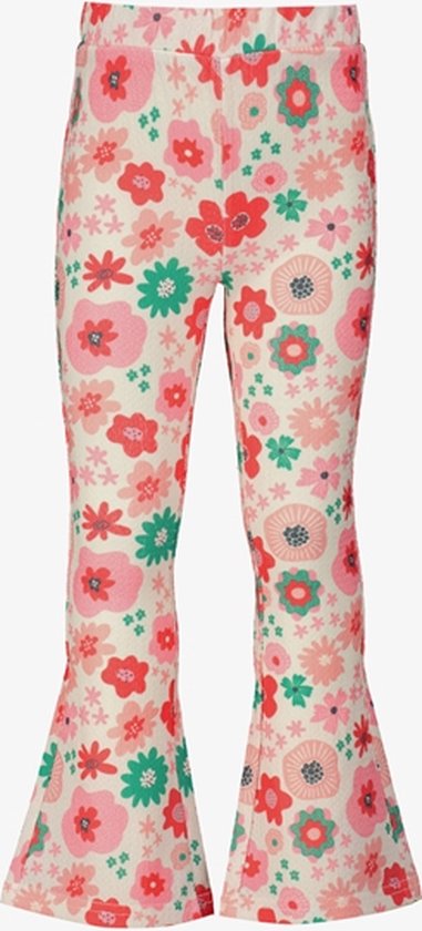 TwoDay flared meisjes broek met bloemenprint - Roze - Maat 122/128