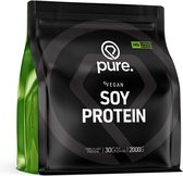 Bol.com PURE Soy Protein - 2000gr - chocolade - soja eiwit - vegan - plantaardig - sojabonen - eiwitisolaat aanbieding