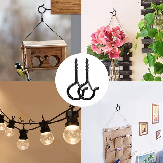 MOGADEE® Crochets à Vis Blancs - Lot De 20 Crochets De