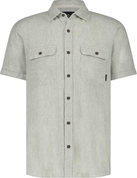 BlueFields Overhemd Shirt Ss Striped Y D 26234073 3411 Mannen Maat - XL