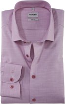 OLYMP - Level 5 Overhemd Roze - Heren - Maat 42 - Slim-fit