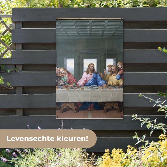 Affiche de jardin - Toile de jardin - Posters de jardin extérieur - La Cène - Leonardo de Vinci - 80x120 cm - Jardin