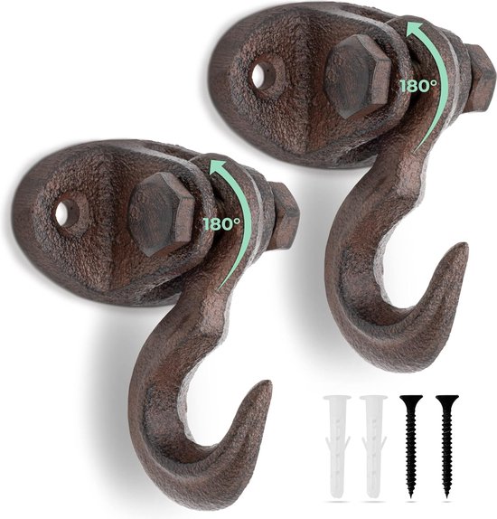 Fuxxer® Rustieke ijzeren haken, garderobehaken, handdoekhaken, Art-Deco