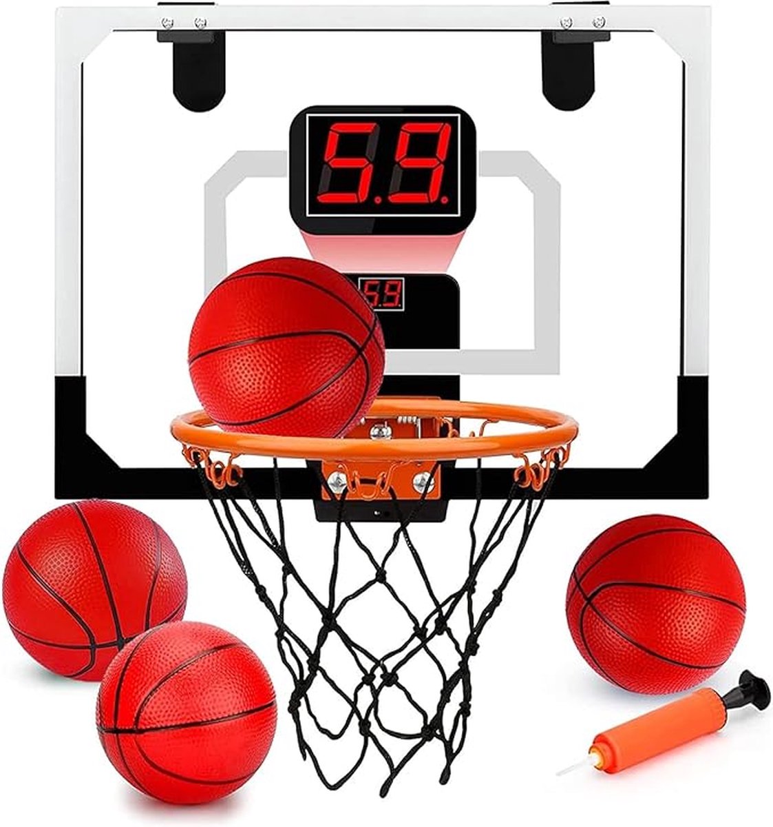 Deurbasketbalring Set voor Thuis - Eenvoudige Montage - Inclusief Mini Basketbal - Basketbalcadeau voor Kinderen en Volwassenen - Indoor Basketbalring met Montagemateriaal - Ayangoods