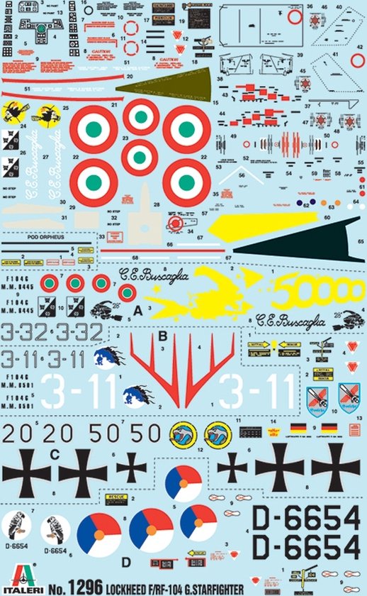Maquette Italeri Avion F-104 A Starfighter - échelle 1:72 - Militaire, Neuf