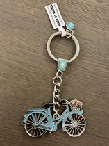 sleutelhanger - sleutelhanger fiets amsterdam - souvenir - fiets sleutelhanger - turquouise
