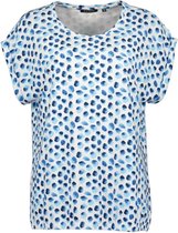 Blue Seven dames shirt - shirt dames - 105811 - blauw/wit print - KM - maat 40