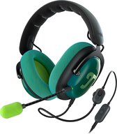Teufel ZOLA | Bekabelde over-ear headset met microfoon voor games, muziek en home-office, 7.1 binaurale surround sound - Antraciet Teal & Lime