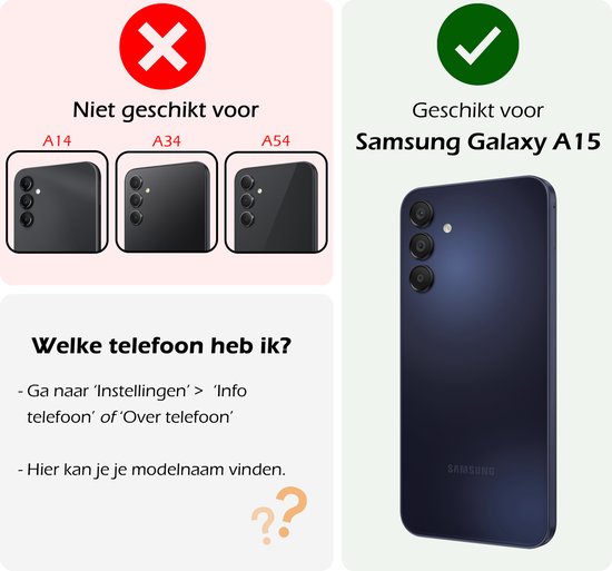 Protecteur d'écran adapté pour Samsung A15 Film de protection d'écran en Glas Tempered Glass - Protecteur d'écran adapté pour Samsung Galaxy Galaxy A15 Protecteur d'écran
