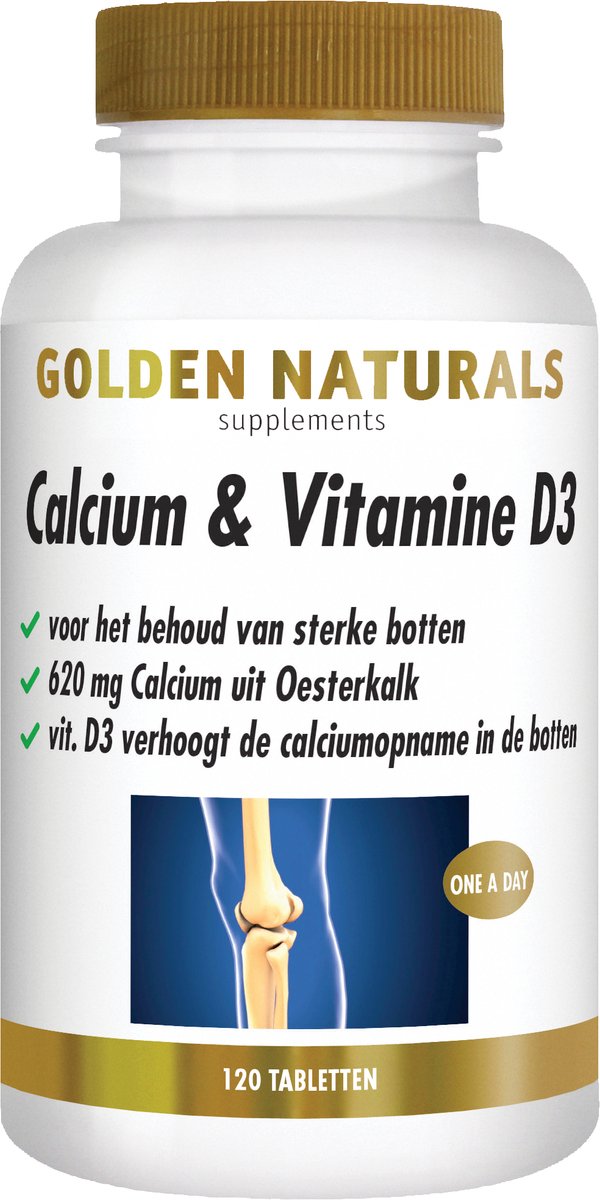 Goedkoopste Golden Naturals Calcium & Vitamine D3 (120 tabletten