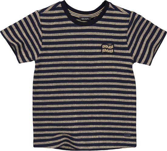 Quapi jongens t-shirt Bent aop Blue Stripe