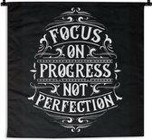 Wandkleed - Wanddoek - Motivatie - Letters - Retro - 120x120 cm - Wandtapijt