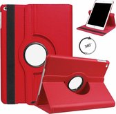 Phreeze Draaibare Tablethoes - Geschikt voor iPad 10.2 (2020) Hoes - Draaibaar met Standaard - Leer Textuur - 8e Generatie - Rood