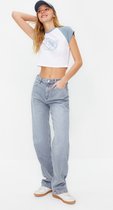 Trendyol TWOSS24JE00060 Volwassenen Vrouwen Jeans - Blauw - 40