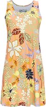 Mouwloos Bloomy nachthemd bloemen mango - Oranje - Maat - 40