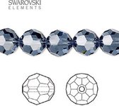 Swarovski Elements, 12 stuks Swarovski ronde kralen, 10mm, denim blue, (5000)