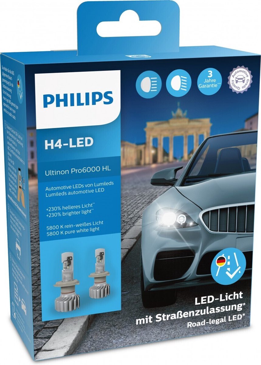 Philips Ultinon Pro6000 LED HL Moto H7 LUM11972U6000X1 – foto 2