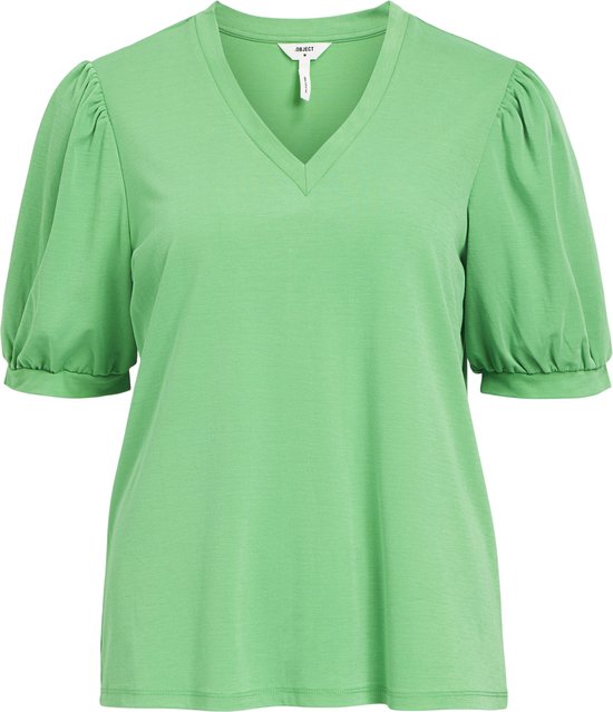 Object Blouse Objcaroline S/s Top Noos 23041624 Vibrant Green/col Dames Maat - XS