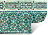 Muurstickers - Sticker Folie - Een traditionele Marokkaanse mozaïekdecoratie - 80x60 cm - Plakfolie - Muurstickers Kinderkamer - Zelfklevend Behang - Zelfklevend behangpapier - Stickerfolie